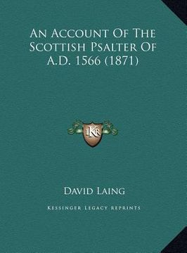 portada an account of the scottish psalter of a.d. 1566 (1871) (en Inglés)