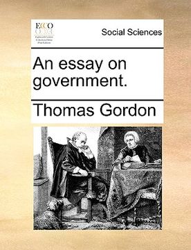 portada an essay on government. (in English)