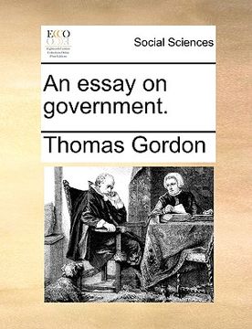 portada an essay on government. (en Inglés)