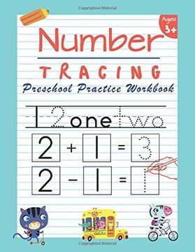portada Number Tracing | Preschool Practice Workbook: Learn to Trace Numbers 1-20 | Essential Reading and Writing Book for pre k, Kindergarten and Kids Ages 3-5 (Tracing Practice Book for Preschoolers) (en Inglés)