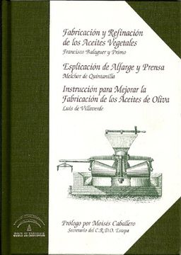 portada Fabricacion y refinacion de los aceites vegetales