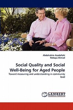 portada social quality and social well-being for aged people (en Inglés)