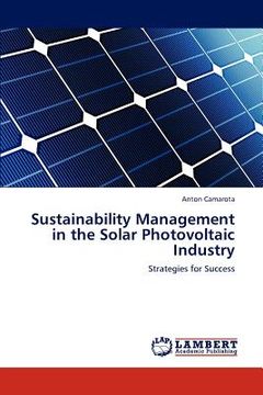 portada sustainability management in the solar photovoltaic industry (en Inglés)