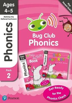 portada Phonics - Learn at Home Pack 2 (Bug Club), Phonics Sets 4-6 for Ages 4-5 (Six Stories + Parent Guide + Activity Book) (en Inglés)