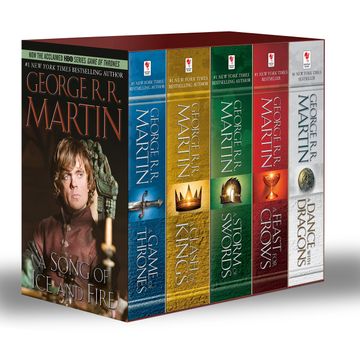 portada George r. R. Martin'S a Game of Thrones 5-Book Boxed set (Song of ice and Fire Series): A Game of Thrones, a Clash of Kings, a Storm of Swords, a. And a Dance With Dragons: 1-5 (Bantam Books) (en Inglés)