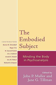 portada the embodied subject: minding the body in psychoanalysis (in English)