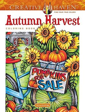 portada Creative Haven Autumn Harvest Coloring Book (in English)