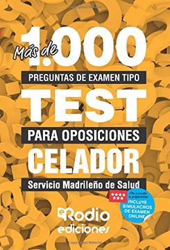 portada Más de 1. 000 Preguntas de Examen Tipo Test Para Oposiciones: Celador del Servicio Madrileño de Salud