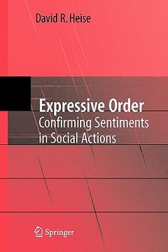 portada expressive order: confirming sentiments in social actions
