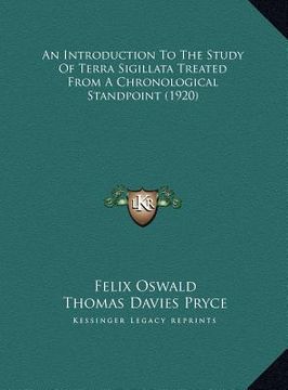 portada an introduction to the study of terra sigillata treated from a chronological standpoint (1920)