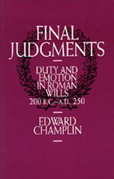 portada Final Judgments: Duty and Emotion in Roman Wills, 200 B. C. -A. Du 250 (in English)