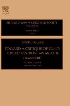 portada toward a critique of guilt: perspectives from law and the humanities (en Inglés)