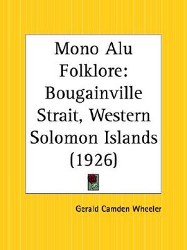 portada mono alu folklore: bougainville strait, western solomon islands (en Inglés)