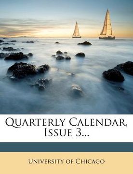 portada quarterly calendar, issue 3... (en Inglés)