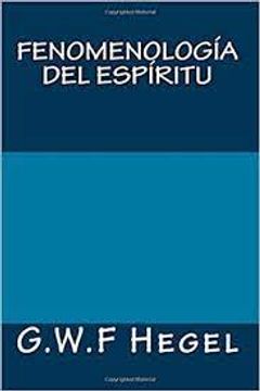 portada Fenomenologia Del Espiritu (spanish Edition) (in Spanish)