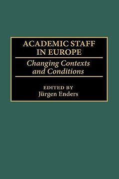 portada academic staff in europe: changing contexts and conditions (en Inglés)
