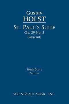 portada st. paul's suite - study score (en Inglés)