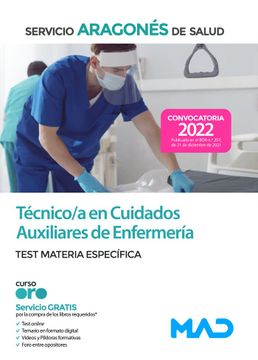 portada Tecnico/A en Cuidados Auxiliares de Enfermeria del Servicio Aragones de Salud (Salud-Aragon). Materia Especifica Test