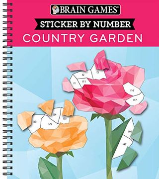 portada Brain Games - Sticker by Number: Country Garden (en Inglés)