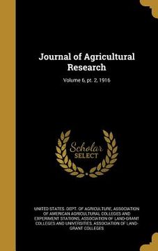 portada Journal of Agricultural Research; Volume 6, pt. 2, 1916