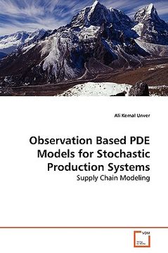 portada observation based pde models for stochastic production systems (en Inglés)