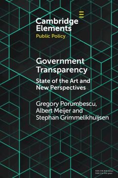 portada Government Transparency: State of the art and new Perspectives (Elements in Public Policy) 