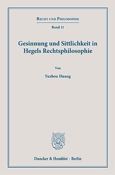 portada Gesinnung Und Sittlichkeit in Hegels Rechtsphilosophie (en Alemán)