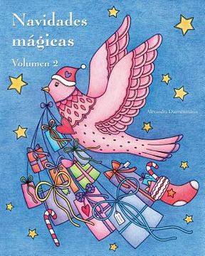 portada Navidades mágicas - Volumen 2: Libro navideño de colorear para la relajación y la meditación.