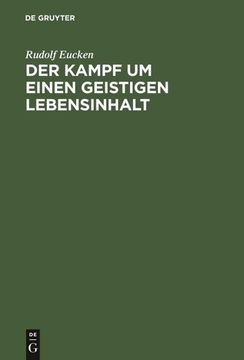 portada Der Kampf um Einen Geistigen Lebensinhalt (en Alemán)