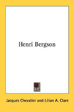 portada henri bergson (in English)