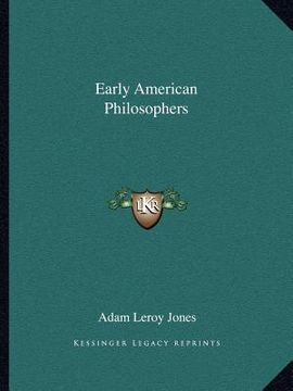 portada early american philosophers (en Inglés)
