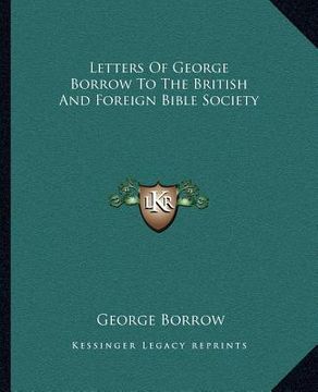 portada letters of george borrow to the british and foreign bible society (en Inglés)