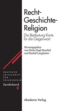 portada Recht - Geschichte - Religion (Deutsche Zeitschrift für Philosophie (en Alemán)