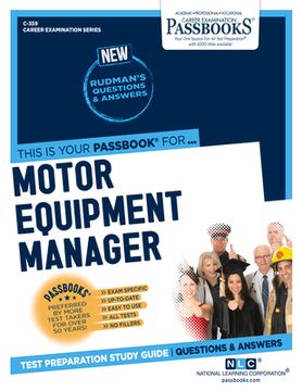 portada Motor Equipment Manager (C-359): Passbooks Study Guide Volume 359 (en Inglés)
