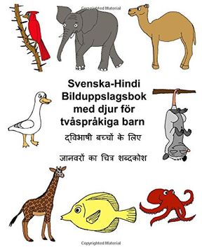 portada Svenska-Hindi Bilduppslagsbok med djur för tvåspråkiga barn (FreeBilingualBooks.com) (en Sueco)