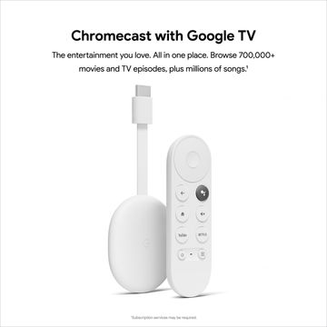 Google Chromecast™ 4 Con Google TV 4k + Control Remoto Blanco