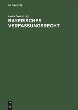 portada Bayerisches Verfassungsrecht (en Alemán)