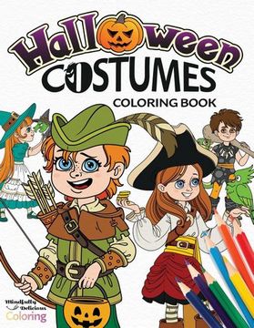 portada Halloween Costumes Coloring Book: A Creative Halloween Fashion Coloring Book for Kids Ages 4-8