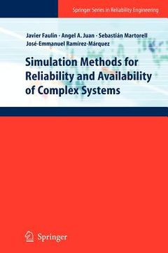 portada simulation methods for reliability and availability of complex systems