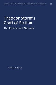 portada Theodor Storm's Craft of Fiction: The Torment of a Narrator (en Inglés)