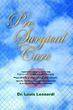 portada pre surgical care (in English)