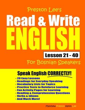 portada Preston Lee's Read & Write English Lesson 21 - 40 For Bosnian Speakers (in English)