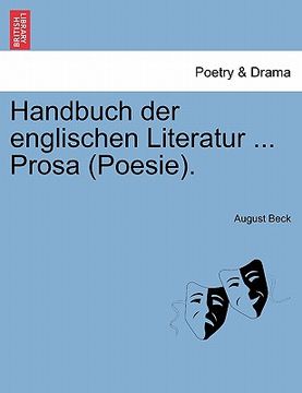 portada handbuch der englischen literatur ... prosa (poesie). (in English)