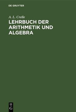 portada Lehrbuch der Arithmetik und Algebra (en Alemán)