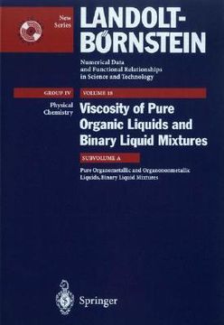 portada pure organometallic and organononmetallic liquids, binary liquid mixtures (en Inglés)