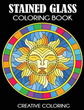 portada Stained Glass Coloring Book: Beautiful Intricate Designs 