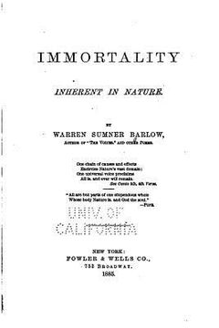 portada Immortality inherent in nature (in English)