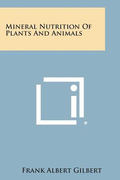 portada Mineral Nutrition of Plants and Animals (en Inglés)