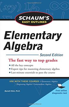 portada Schaum's Easy Outline of Elementary Algebra, Second Edition (in English)