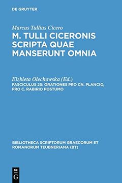 portada orationes pro cn. plancio, pro c. rabirio postumo